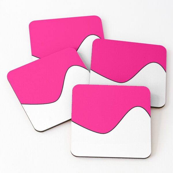 Item preview,  PLAIN SOLID BRIGHT PINK AND WHITE TWO-TONE RETRO WAVE PATTERN designed and sold by ozcushions.