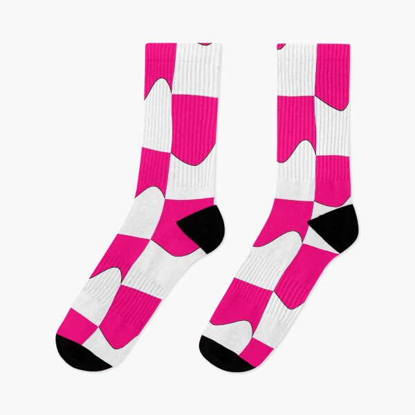 Item preview,  PLAIN SOLID BRIGHT PINK AND WHITE TWO-TONE RETRO WAVE PATTERN designed and sold by ozcushions.