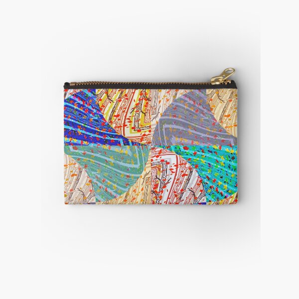 Item preview, Fall Leaves Abstract in Blue and Red tones designed and sold by MazingPatterns.