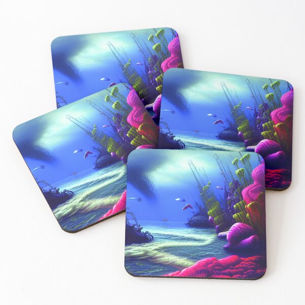 Item preview, Magical Under Sea Lanscape Painting designed and sold by NatureFood.