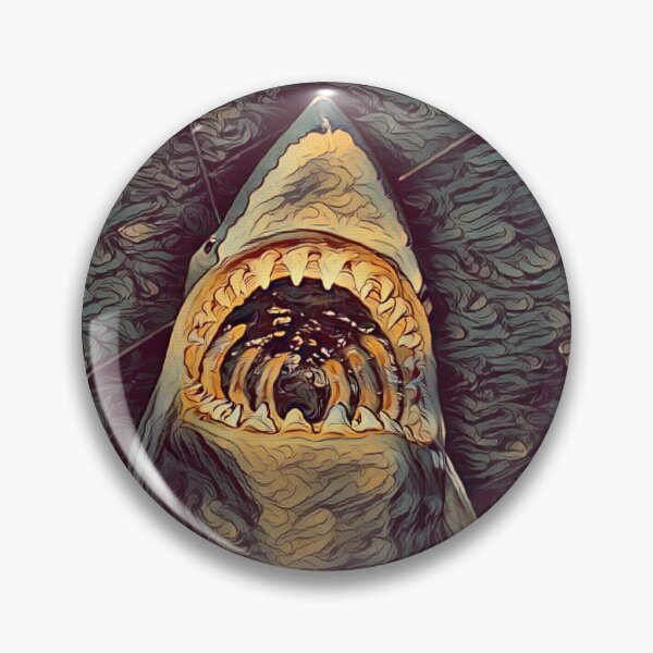 Item preview, Shark Huge Jaws Wide Open Dark designed and sold by Namsus-Printing.