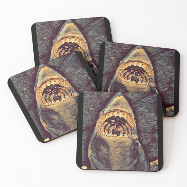 Item preview, Shark Huge Jaws Wide Open Dark designed and sold by Namsus-Printing.