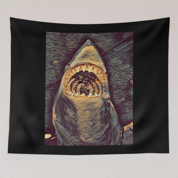 Item preview, Shark Huge Jaws Wide Open Dark designed and sold by Namsus-Printing.