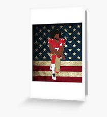 Colin Kaepernick American Flag Greeting Card