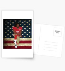 Colin Kaepernick Amerikanische Flagge Postkarten