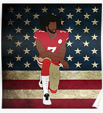 Colin Kaepernick American Flag Poster