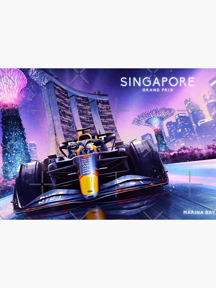 "F1 2022 Singapore Grand Prix Marina Bay Sands Promo Poster" Sticker