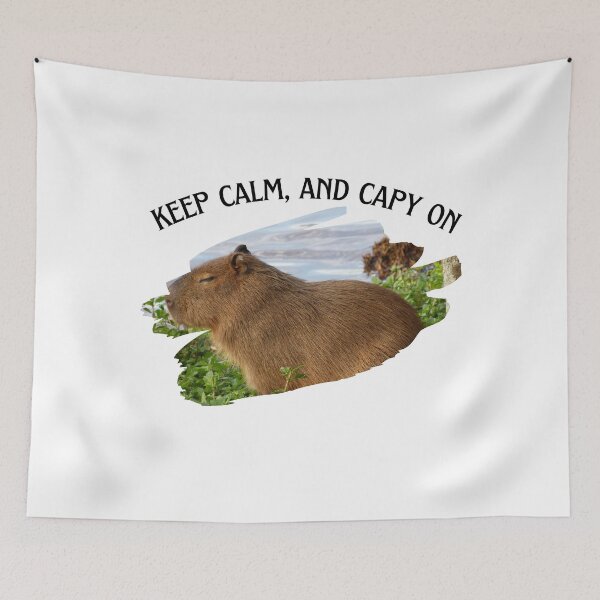 Item preview, Be Calm, and Capy on - capybara - capy - happy - dont worry - cute designed and sold by Mechanical-Artt.