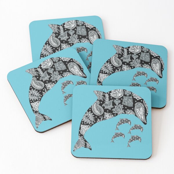 Item preview, BLACK AND WHITE DOLPHIN ARTWORK designed and sold by CheeryDK.