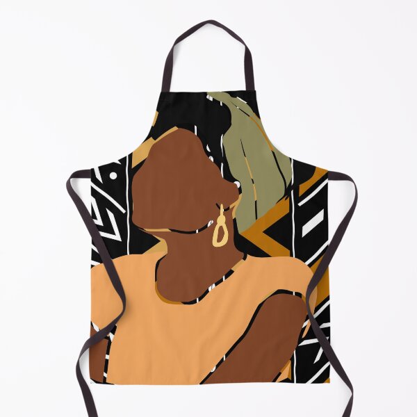 Item preview, Afro Girl with Green Hair Band over Mudcloth Print designed and sold by lesovybze.