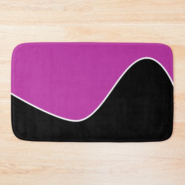 Item preview,  PLAIN SOLID BYZANTINE PINK AND BLACK TWO-TONE RETRO WAVE PATTERN designed and sold by ozcushions.