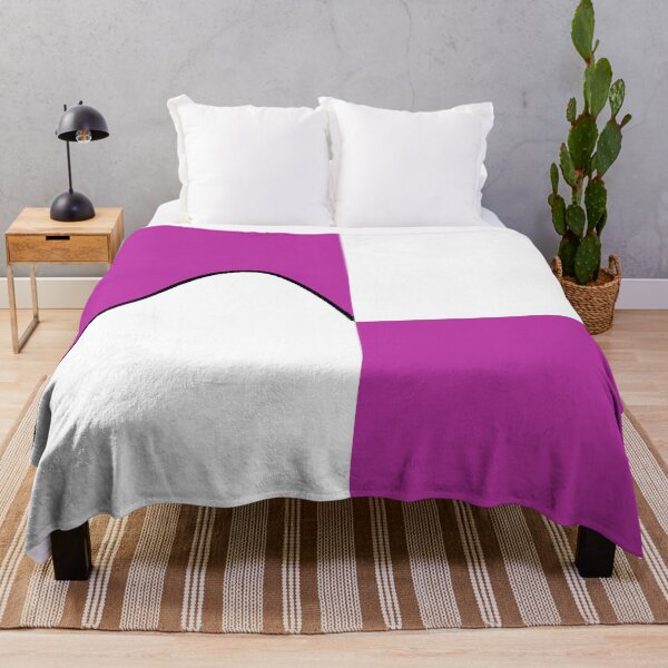 Item preview, PLAIN SOLID BYZANTINE PINK AND WHITE TWO-TONE RETRO WAVE PATTERN designed and sold by ozcushions.