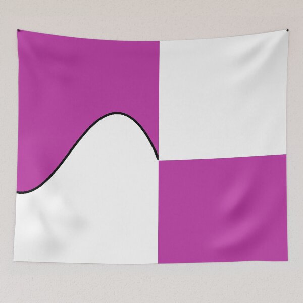 Item preview,   PLAIN SOLID BYZANTINE PINK AND WHITE TWO-TONE RETRO WAVE PATTERN designed and sold by ozcushions.