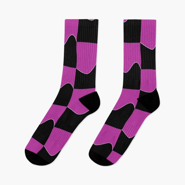 Item preview,  PLAIN SOLID BYZANTINE PINK AND BLACK TWO-TONE RETRO WAVE PATTERN designed and sold by ozcushions.