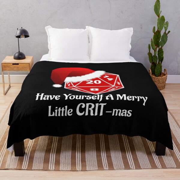 Item preview, Have Yourself A Merry Crit-mas D20 Dice With Christmas Hat designed and sold by uFit.