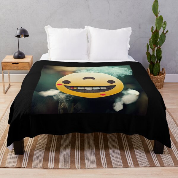 Item preview, Happy stoned, smoking smiley laughing - AI Art designed and sold by Vocky5.