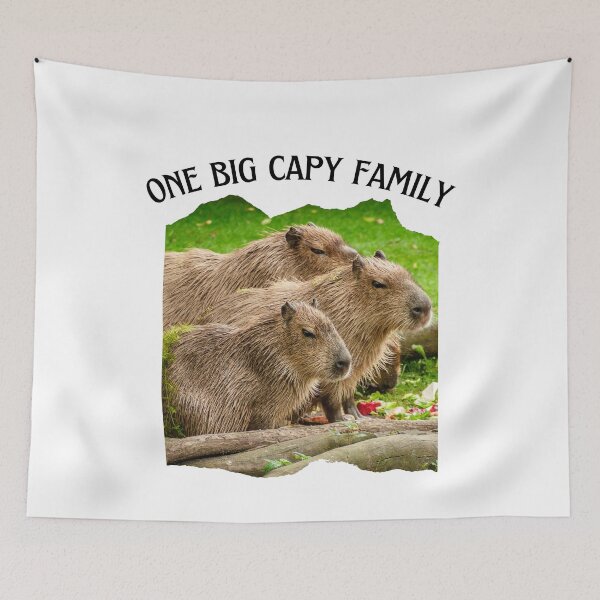 Item preview, One Big Capy Family - capybara - capy - happy - dont worry - cute designed and sold by Mechanical-Artt.