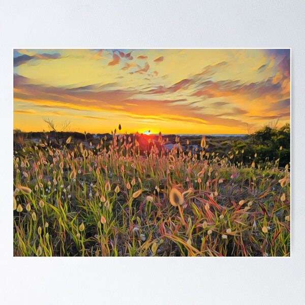 Item preview, Sunset Beach Dunes Beautiful Illuminated Sky designed and sold by TastyTonic.