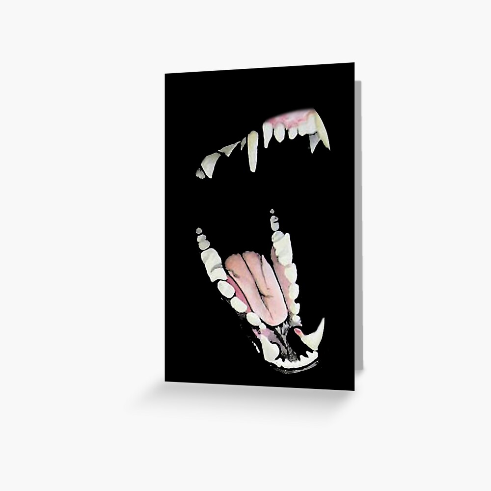 "Wolf Teeth" Greeting Card for Sale by freezinghot Redbubble