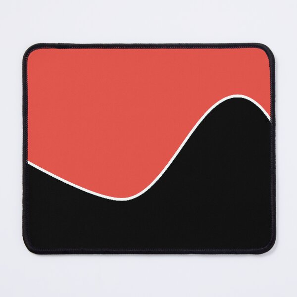 Item preview, PLAIN SOLID CARMINE PINK AND BLACK TWO-TONE RETRO WAVE PATTERN designed and sold by ozcushions.