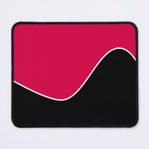Item preview, PLAIN SOLID CARMINE PINK RED AND BLACK TWO-TONE RETRO WAVE PATTERN designed and sold by ozcushions.