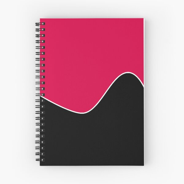 Item preview, PLAIN SOLID CARMINE PINK RED AND BLACK TWO-TONE RETRO WAVE PATTERN designed and sold by ozcushions.