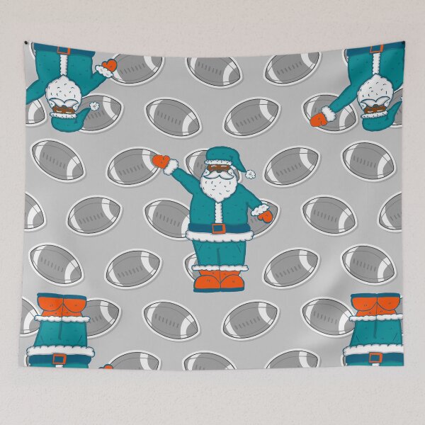 Item preview, teal blue orange xmas black santa claus basketball designed and sold by Gossip Rag.