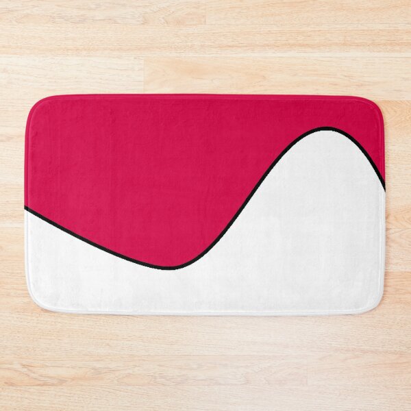 Item preview, PLAIN SOLID CARMINE PINK RED AND WHITE TWO-TONE RETRO WAVE PATTERN designed and sold by ozcushions.