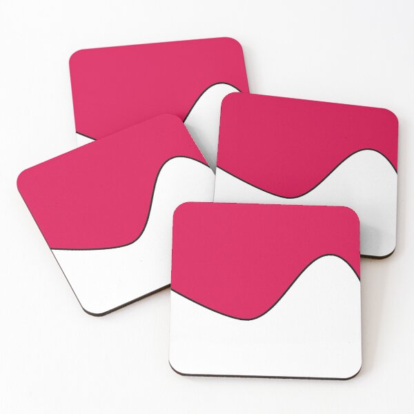 Item preview, PLAIN SOLID CARMINE PINK RED AND WHITE TWO-TONE RETRO WAVE PATTERN designed and sold by ozcushions.