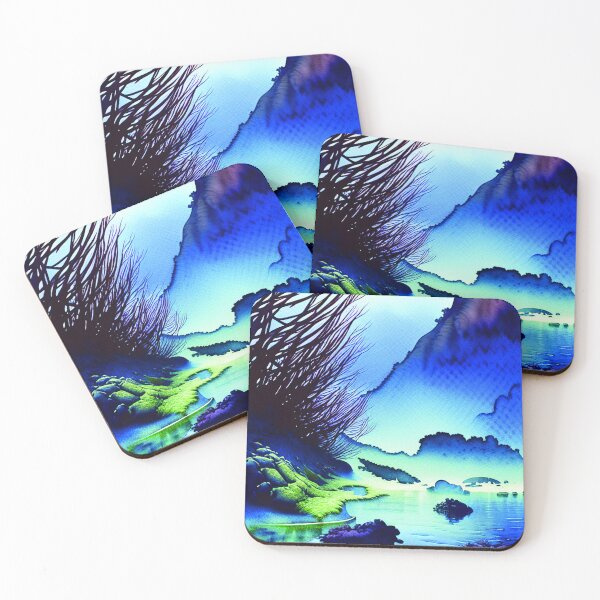 Item preview, Blue Landscape Of Mountains and Plants designed and sold by NatureFood.