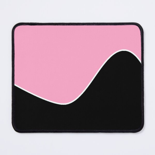 Item preview, PLAIN SOLID CARNATION PINK AND BLACK TWO-TONE RETRO WAVE PATTERN designed and sold by ozcushions.