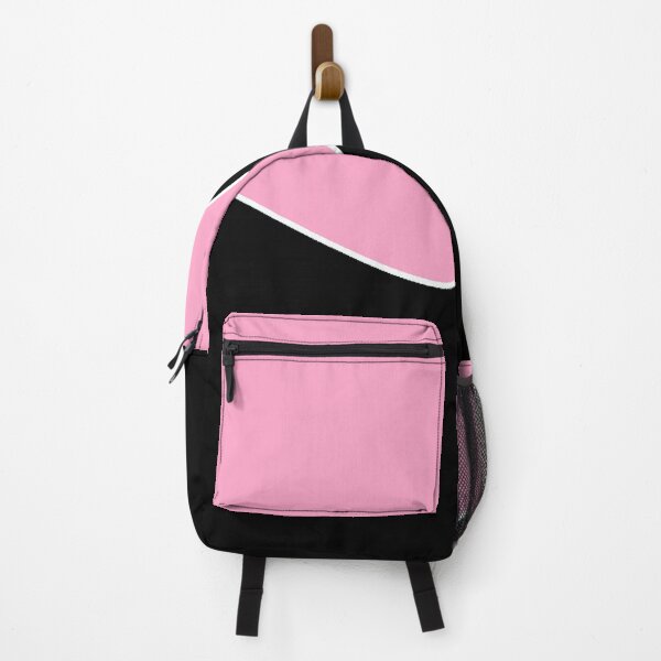 Item preview, PLAIN SOLID CARNATION PINK AND BLACK TWO-TONE RETRO WAVE PATTERN designed and sold by ozcushions.