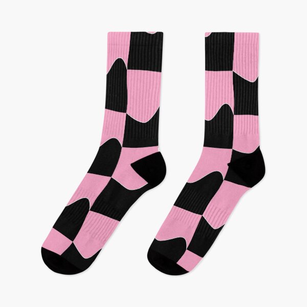 Item preview, PLAIN SOLID CARNATION PINK AND BLACK TWO-TONE RETRO WAVE PATTERN designed and sold by ozcushions.