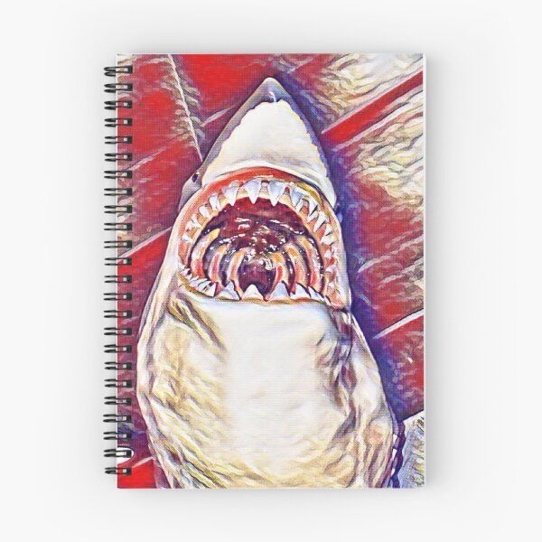 Item preview, Shark Huge Jaws Wide Open Red Water Color designed and sold by Namsus-Printing.