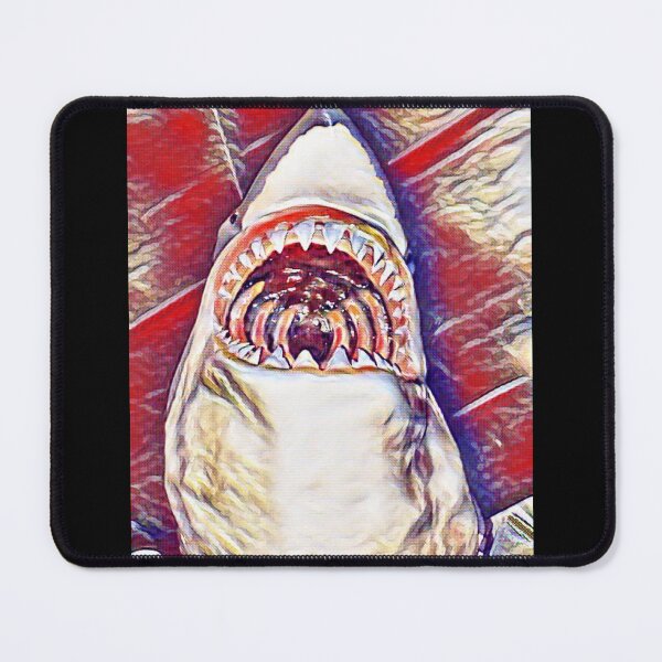 Item preview, Shark Huge Jaws Wide Open Red Water Color designed and sold by Namsus-Printing.