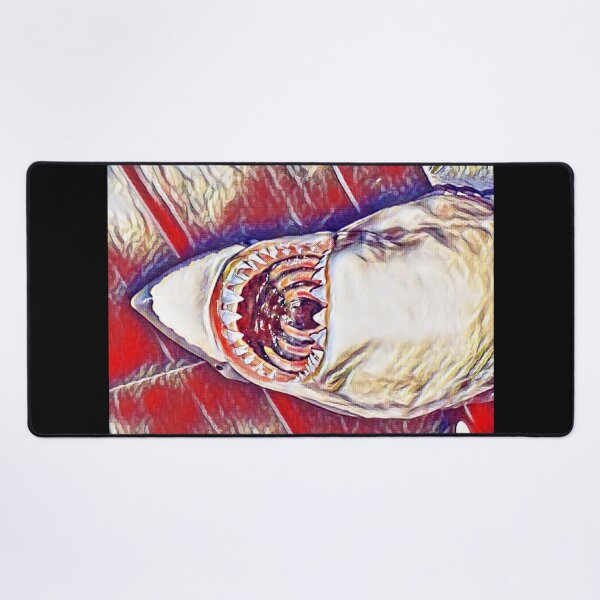 Item preview, Shark Huge Jaws Wide Open Red Water Color designed and sold by Namsus-Printing.