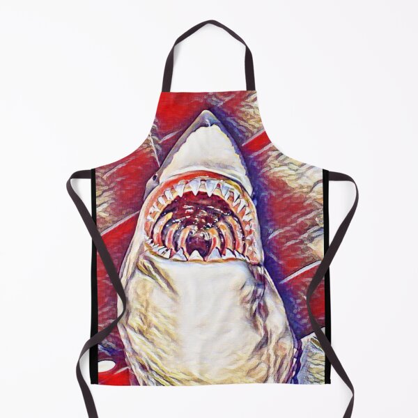 Item preview, Shark Huge Jaws Wide Open Red Water Color designed and sold by Namsus-Printing.