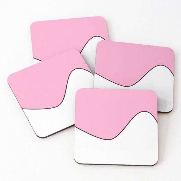 Item preview,  PLAIN SOLID CARNATION PINK AND WHITE TWO-TONE RETRO WAVE PATTERN designed and sold by ozcushions.