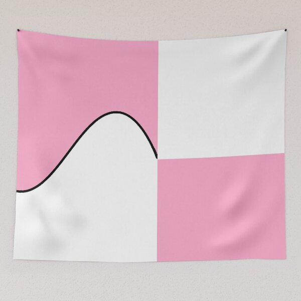 Item preview,  PLAIN SOLID CARNATION PINK AND WHITE TWO-TONE RETRO WAVE PATTERN designed and sold by ozcushions.