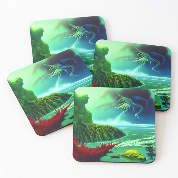 Item preview, Magical Landscape Painting featuring Sea and Plants designed and sold by NatureFood.