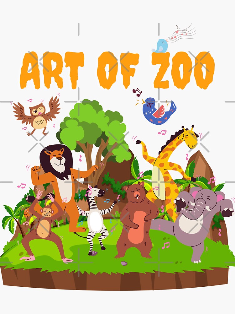 "Art Of Zoo" Sticker for Sale by enzosartworks Redbubble