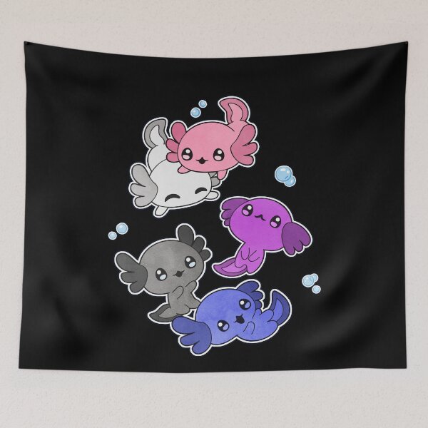 Item preview, Genderfluid Axolotl LGBT Pride Flag designed and sold by Clara Hollins.