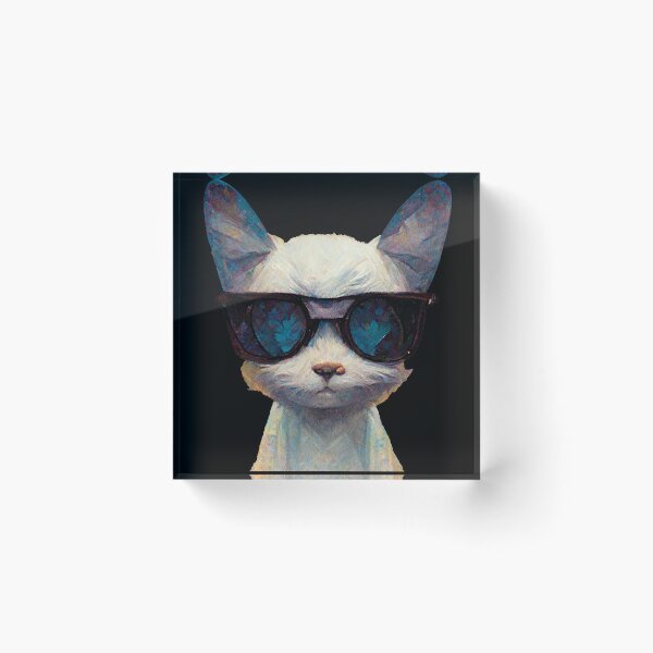 Item preview, A cute cat girl with sunglasses - AI Art designed and sold by Vocky5.