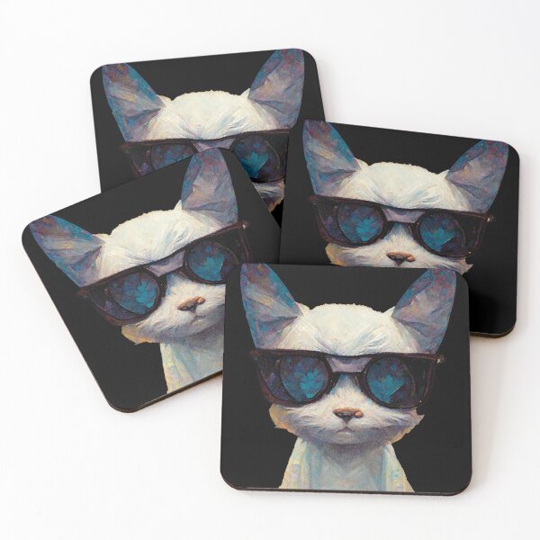 Item preview, A cute cat girl with sunglasses - AI Art designed and sold by Vocky5.