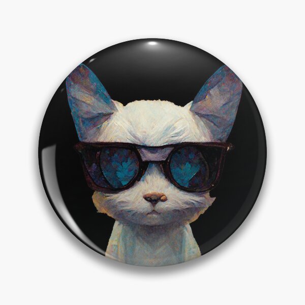 Item preview, A cute cat girl with sunglasses - AI Art designed and sold by Vocky5.