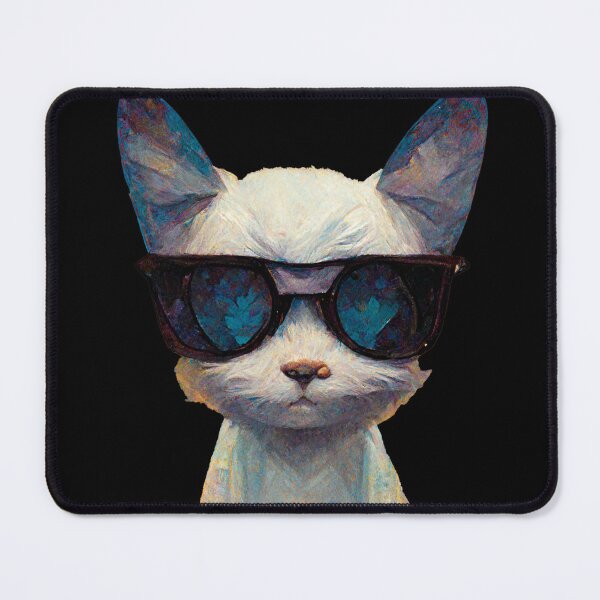 Item preview, A cute cat girl with sunglasses - AI Art designed and sold by Vocky5.