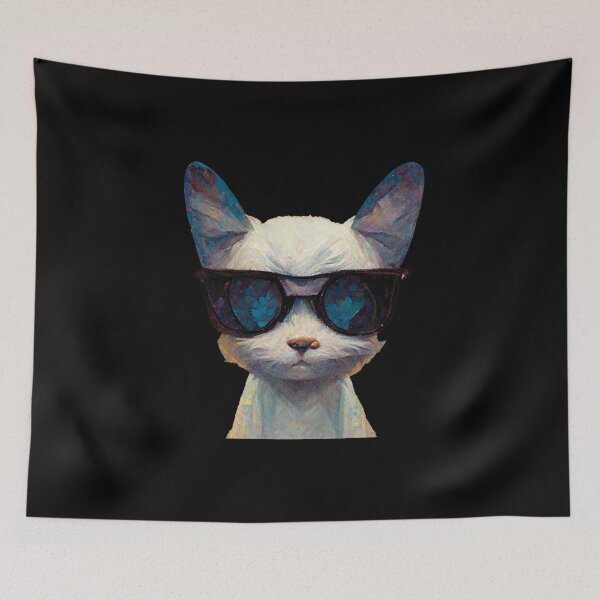 Item preview, A cute cat girl with sunglasses - AI Art designed and sold by Vocky5.