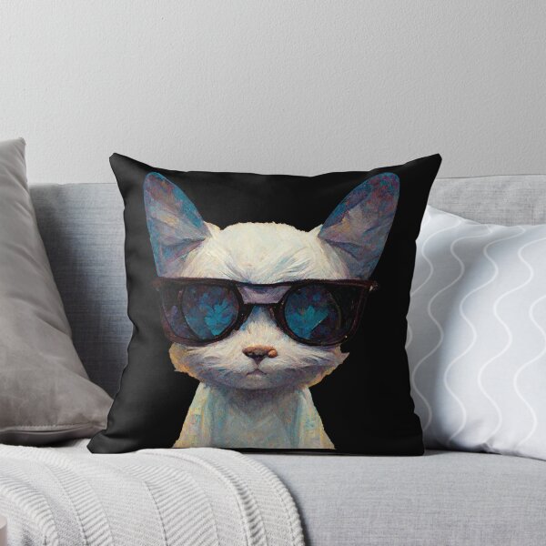 Item preview, A cute cat girl with sunglasses - AI Art designed and sold by Vocky5.