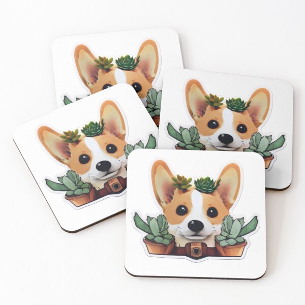 Item preview, Succulent Camera Corgi  designed and sold by Paint-of-Heart.