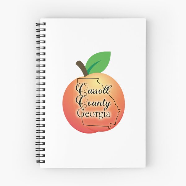Item preview, Carroll County, Georgia Outline on Peach designed and sold by SilverPinesArt.